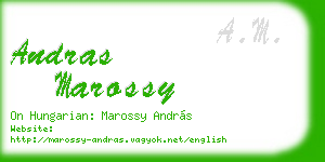 andras marossy business card
